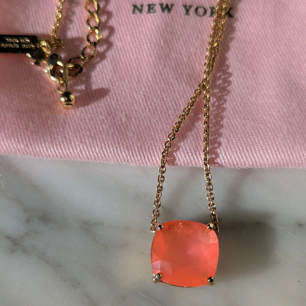 Kate Spade Cause a Stir Necklace in 🪸 🪸 🪸 Coral w/pouch